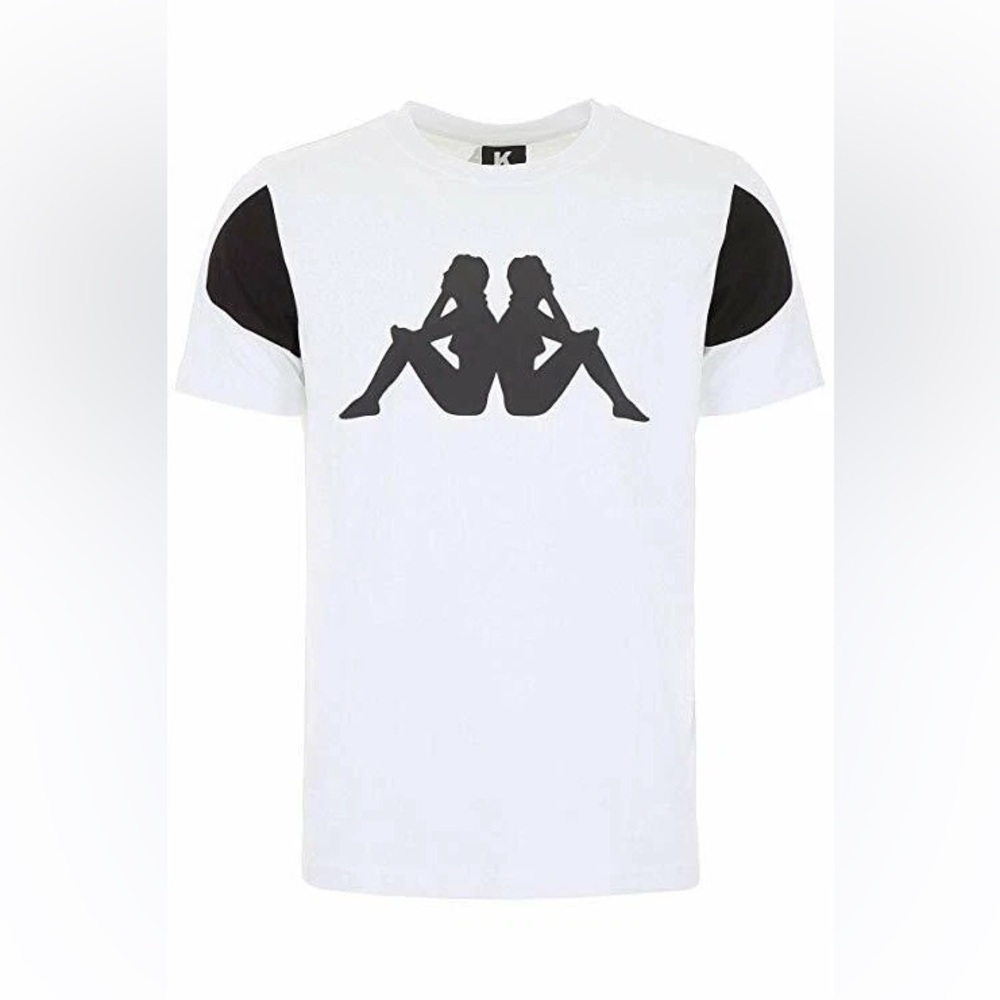 Kappa Kontroll Men's T-Shirt White/black Size Large Unisex NWT